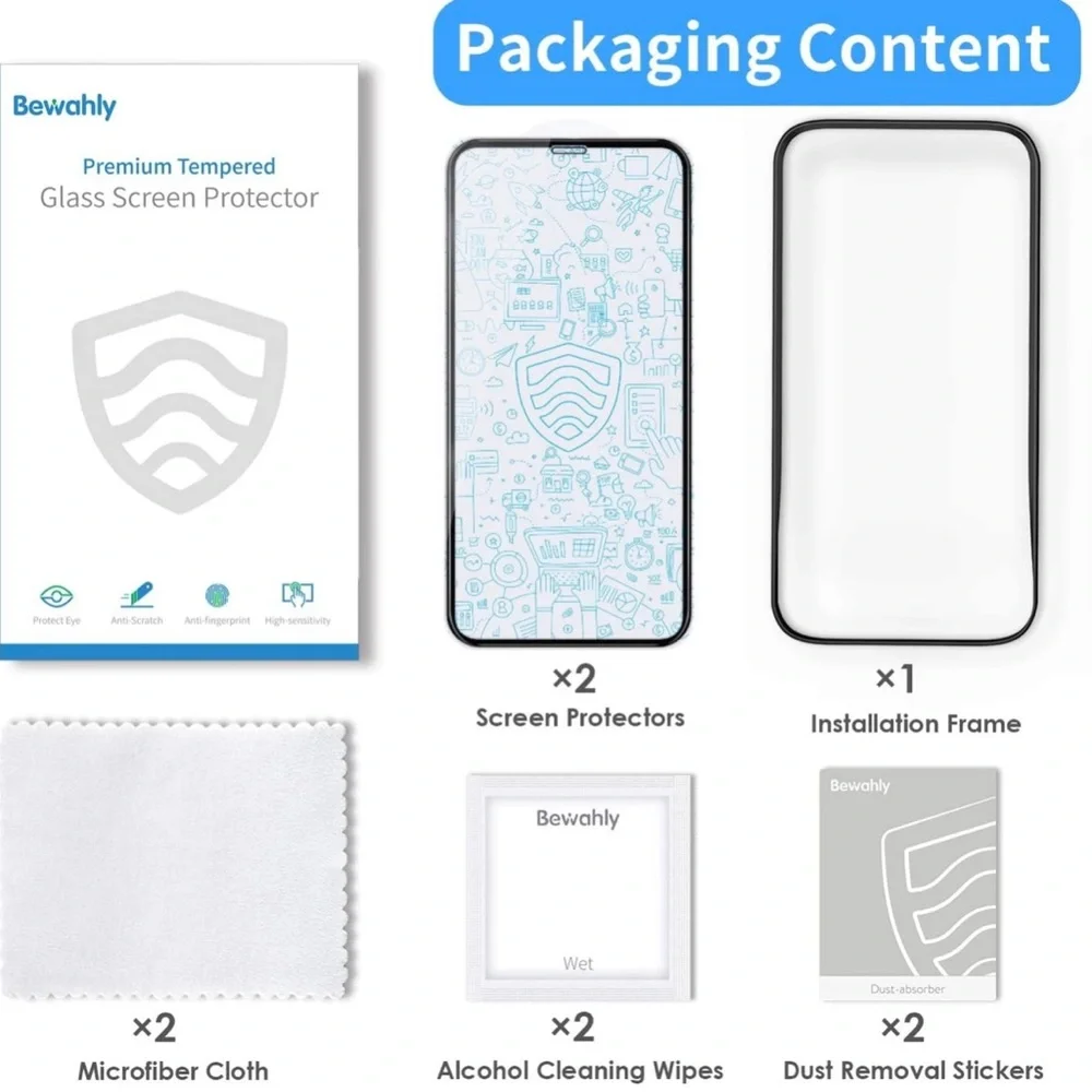 iPhone 12 Pro Max (6.7 inch) Tempered Glass Screen Protector-2 Pack
